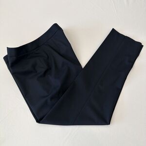 Lafayette 148 Womens 10 Irving Wool Pants Navy Stretch Ankle Career $448 NWOT